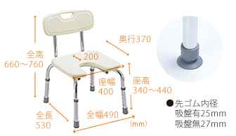 バスベンチ U型 | ミキ【品番:004728-00】 | 介護用品・福祉用具通販の 